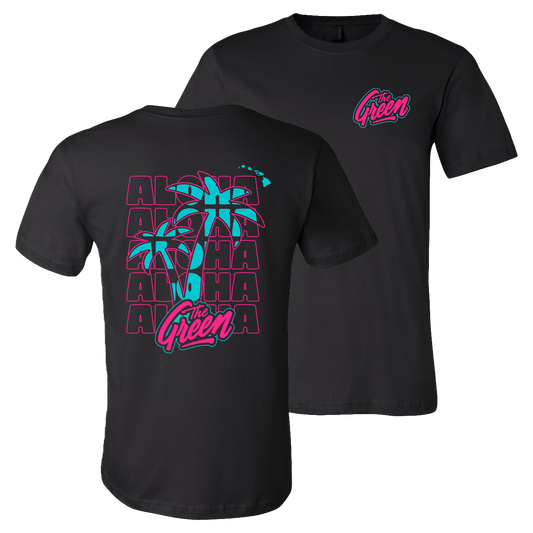 Neon Aloha Stacked Tee